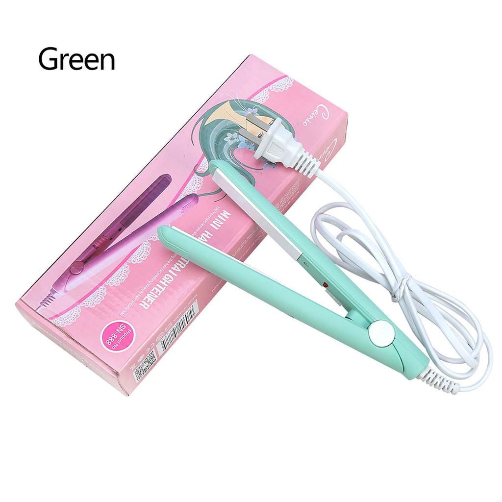 4 Farben 2 in 1 Mini Glätteisen Keramikplatte Beauty Flacheisen Heizlockenstab Glätteisen Mini Flacheisen