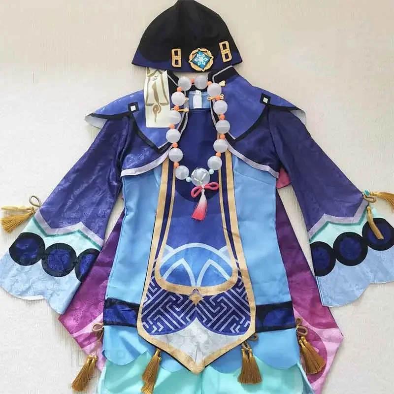 Qiqi Cosplay Costume Zombie Qi Qi Dress With Hat Spells Socks Halloween Clothes Qi Qi Outfits For Comic Con