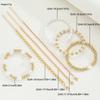 7pcs Vintage Elegant Boho Beaded Bracelet Set for Women Simple Gold Color Faux Pearl Heart Personalized Bracelets Dating Jewelry