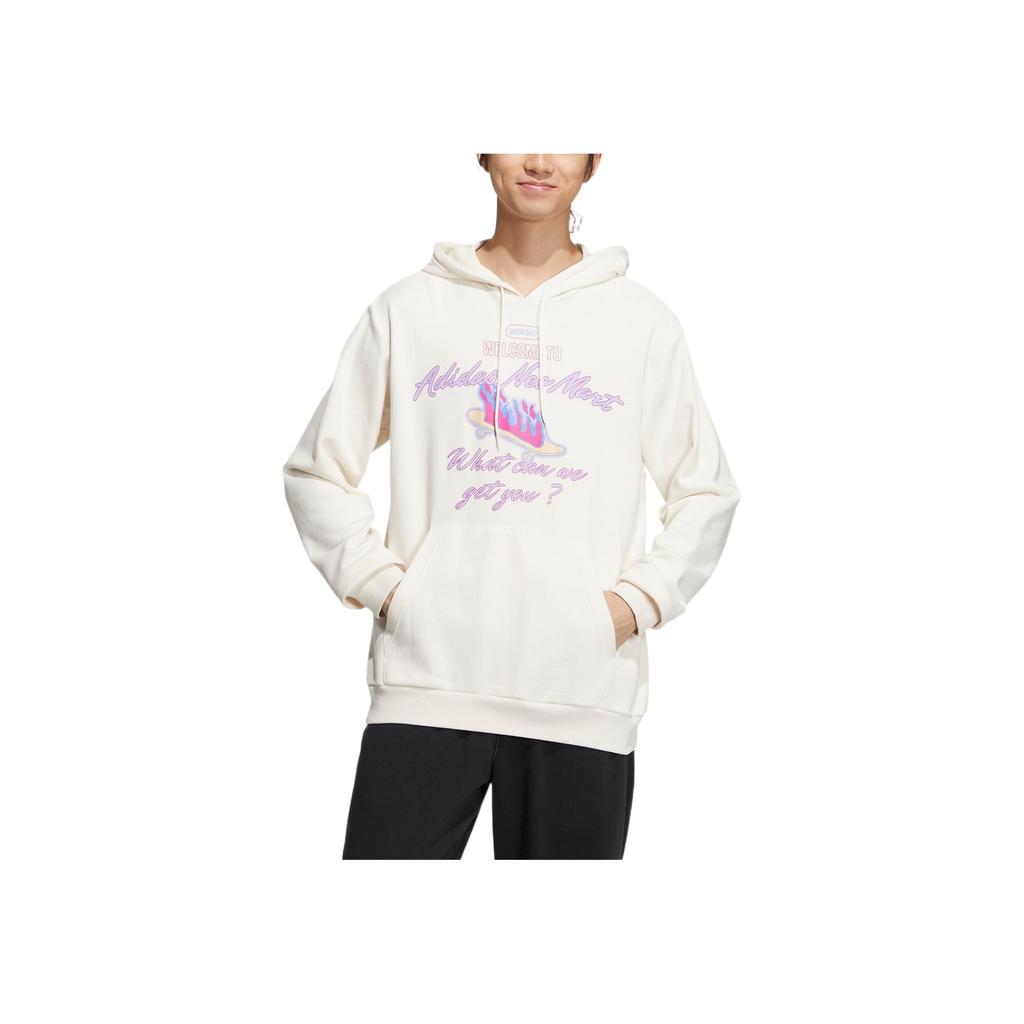 Adidas Letter Logo Print Sports Long Sleeve Sweatshirt Men Tops Pink White IA6805