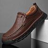 Handmade Casual Leather Shoes Men Loafers Leather Boots Men Shoes Comfortable Ankle Boots For Men Large SizeTooling Shoes