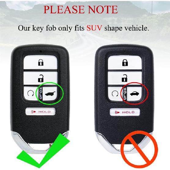 MechanMagic Key Fob Remote Replacement Fits for Honda Civic 2018-/CR-V 2017-/Pilot 2016- KR5V2X(V44) Smart Proximity Keyless Entry Remote Control 47