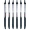 PILOT Puresize V5 RT Refillable Retractable Liquid Ink Ballpoint Pen Extra Fine (0.5mm) Black Ink 6-pack (13613)
