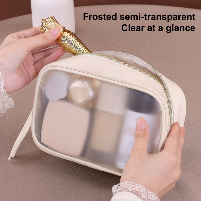 1Pcs Large Capacity Cosmetics Storage Bag Multifunctional Semi Transparent Makeup Bags Business Travel Toiletry Bag