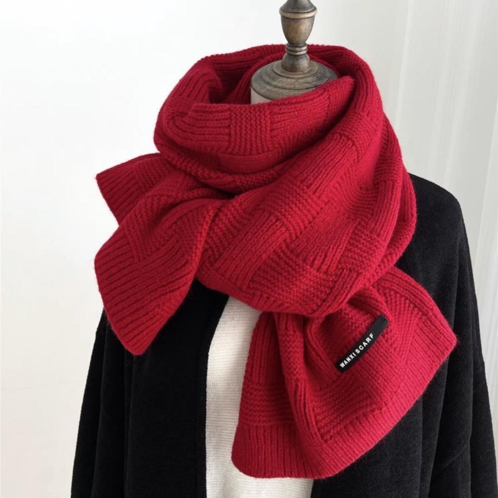 Thicken Winter Cashmere Scarves Soft Winter Shawl Elegant Knitted Scarf  Student