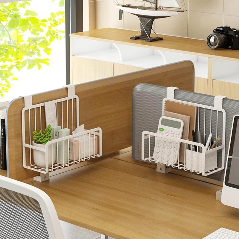 Home Metal Grid Storage Basket Bedside Caddy for Pantry,Bathroom Easy To Install