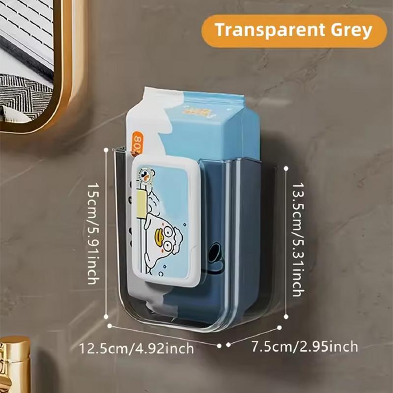 Bathroom Non Perforated Wall Mounted Wet Tissue Storage Box With Large Opening And Strong Load-Bearing Capacity