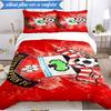 3-teiliges weiches Bettwäscheset mit FC-Wappen-Design, inklusive 1 Bettbezug und 2 Kissenbezügen. Perfekt für Schlafzimmer, Wohnheim, Fan-Geschenk