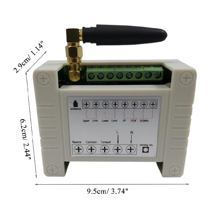 315/433MHz 2-Key Industrial Remote 2-channel RF Wireless Remote Control Switch