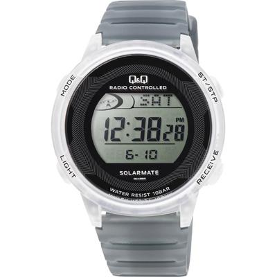 [Citizen Q&Q] Watch Q&Q Digital Radio Solar 10 ATM Water Resistant Urethane Belt D01A-006VK Men's Black (Semi-transparent)