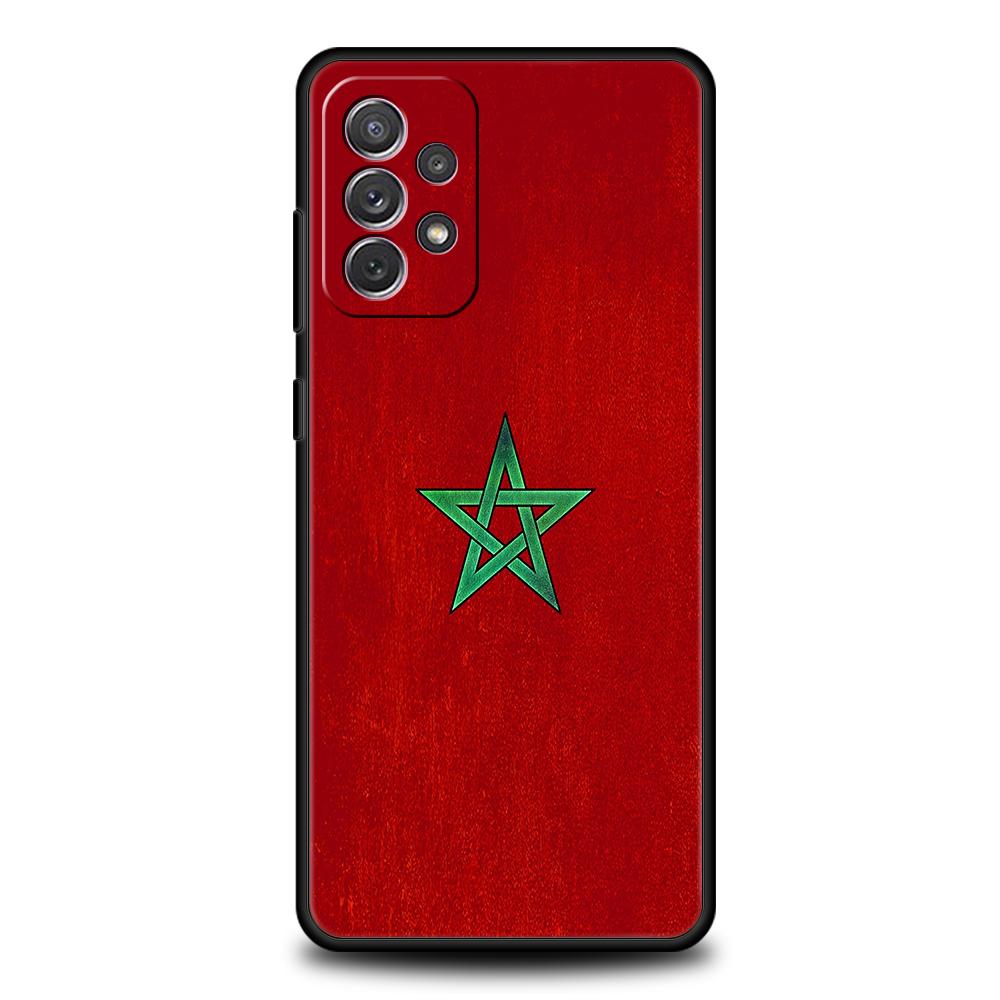 Moroccan flag Maroc Morocco Phone Case For Samsung A15 A13 A35 A55 A51 A71 A41 A31 A21S A03S A05 A23 A25 A33 A53 A73 5G Cover