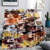 1PC Gremlins Print Flannel Blanket, High quality All Seasons, Home Decor, Warmth and Comfort, Perfect for Christmas Gifts