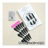 Nail Tips Black Long False Nails Gal Korean Cute Mine Type Handmade Black Simple Kogal Almond (Black 2, Long)