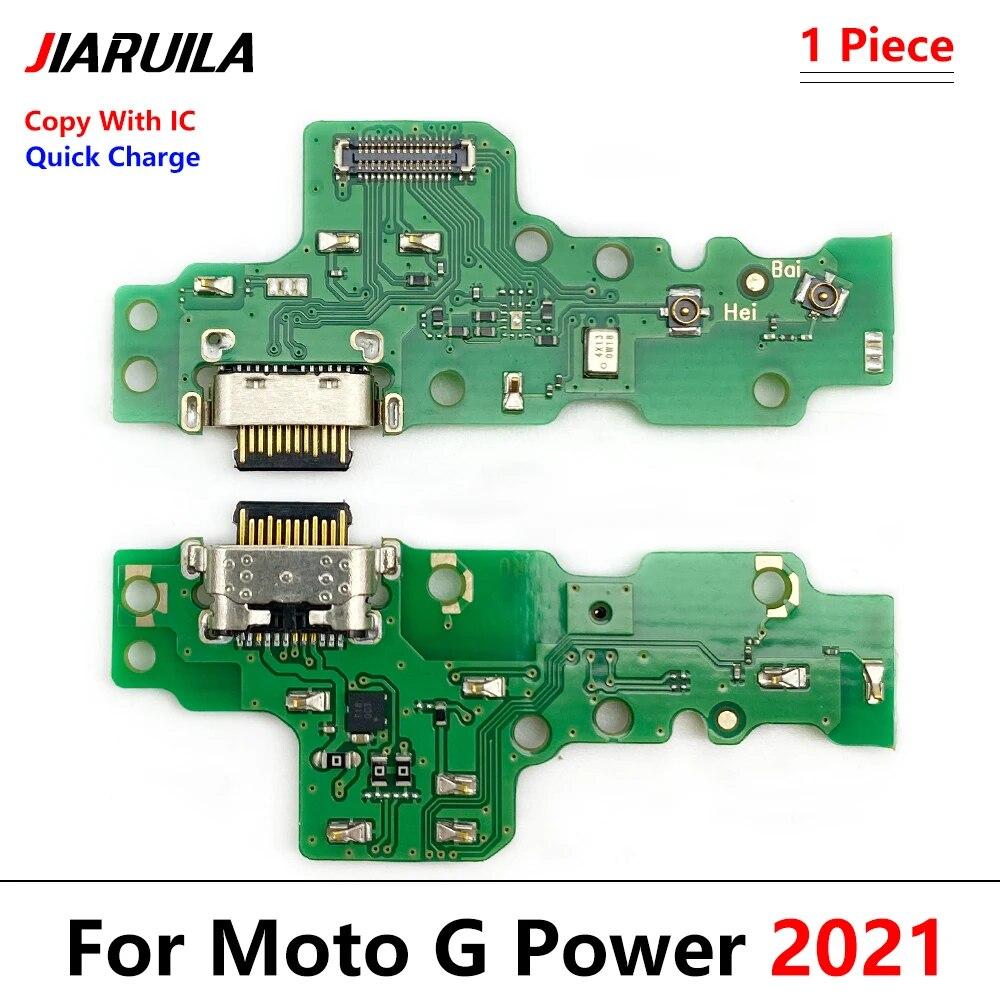 USB Charging Port Board Flex Cable Connector Parts For Motorola Moto G Stylus G Power 2021 2022 G Pure 5G Plus Pro Microphone