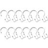 12 Stück Mehrzweck 8 Perlen Doppelgleit-Hängehaken Badezimmer Duschvorhanghaken Ringe