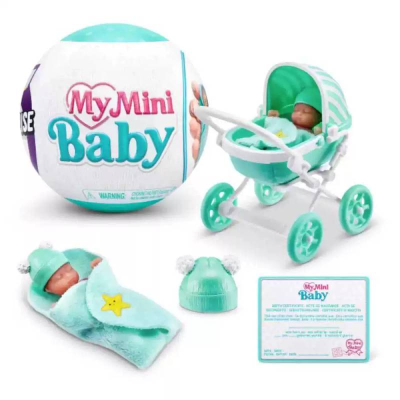 Plastic Baby Ball Surprise Toy With Doll Carriage And Furniture For Kids Playroom