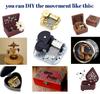 Mechanismus hrací skříňky, 18-tónový natahovací hodinový strojek pro DIY hrací skříňky a figurky, pozlacený, postříbřený, styl Kráska a zvíře