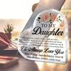 2D Flat Birthday Christmas Graduation Gift for Daughter, Transparent Acrylic Logo Keepsake Gift,Nurseries,Home Desk Living Room Acrylic Decoration