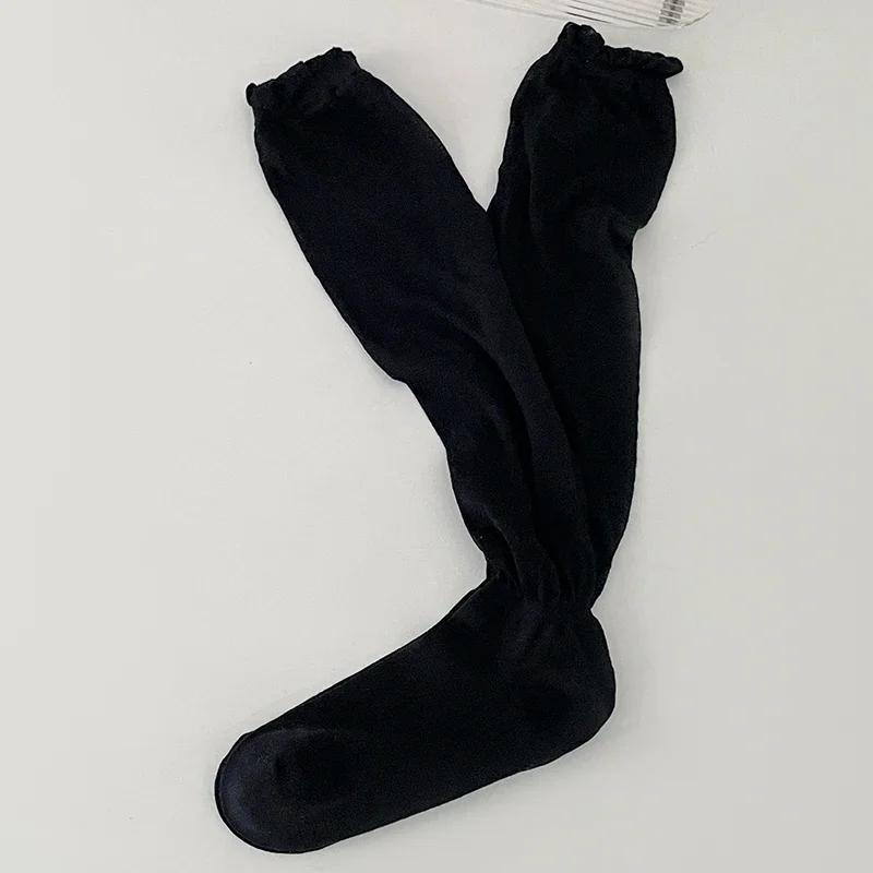 Ciorapi de vară, negru, alb, femei, fete, înalți, șosete lungi, JK, jambiere japoneze, costume subțiri, largi, ciorapi de balet dulci