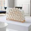Yousheng Crystal Napkin Holder, Stable Vertical Storage Napkin Stand, with Anti-Slip Feet, Durable Rust-Proof Tissue Dispenser for Home And