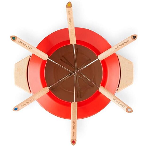 Fondue Le Creuset Cast Iron Fondue Set Cherry Red (60612000602460)