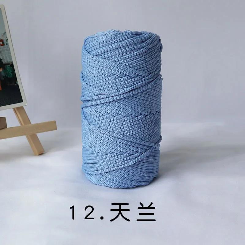 300g/4mm Polyester Nylon Mischgarn Große Rolle Runder Hohlfaden DIY Handgewebtes Wandteppich Dekorationsgarn Häkelstrang