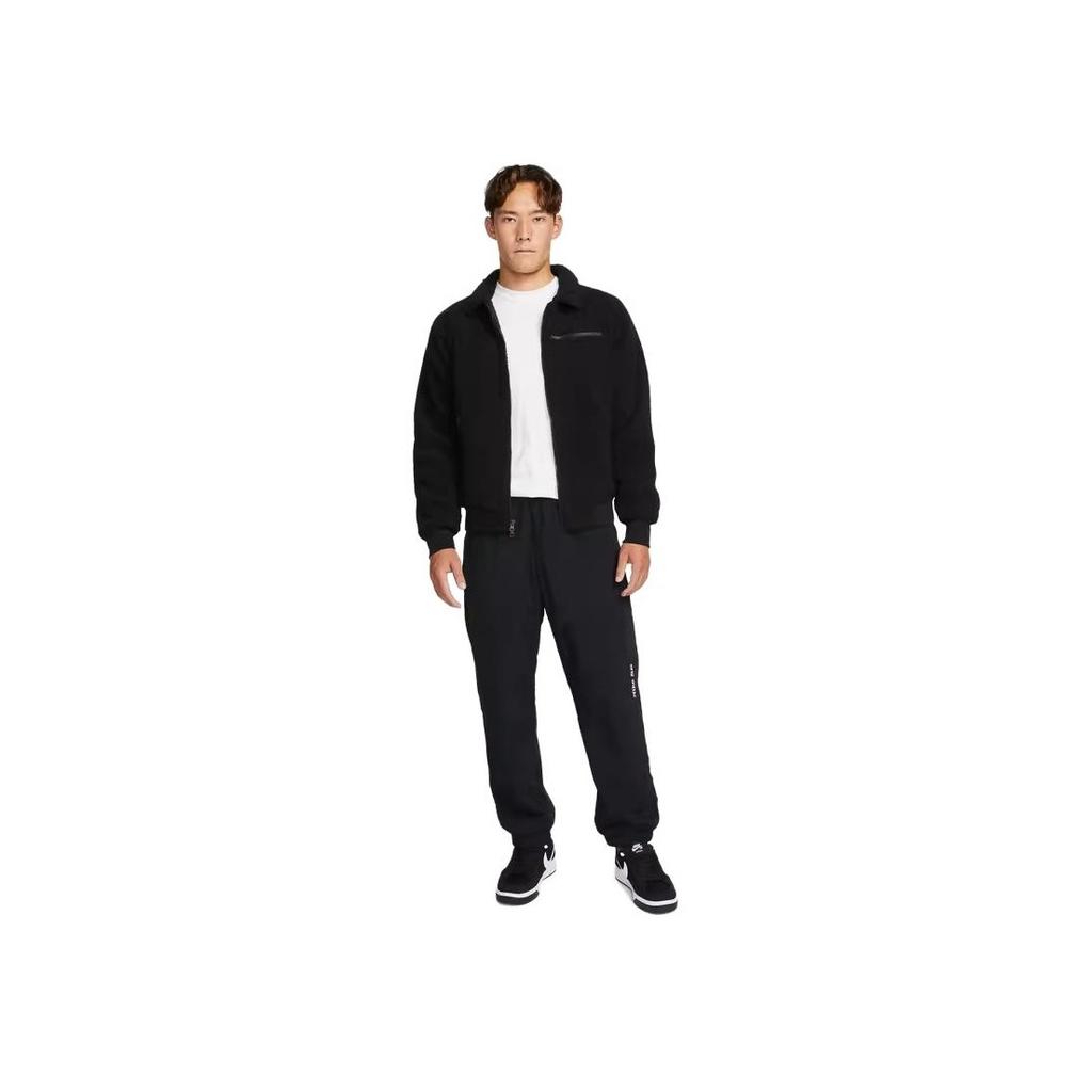 Nike SB Sherpa Casual Zip-Up Collar Skateboard Jacket Men Outerwear Black DM0873-010