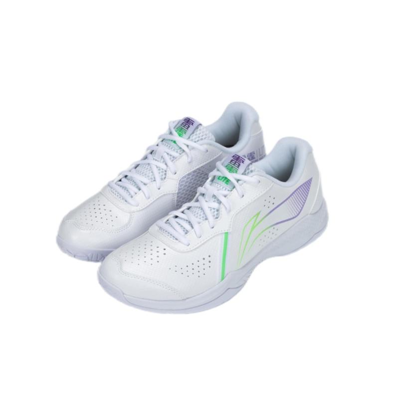 Li Ning Badminton Series Comfortable Versatile Sports Shock Absorbing Non-Slip Breathable Low-Top Badminton Shoes Unisex Sneaker White AYTS020-11
