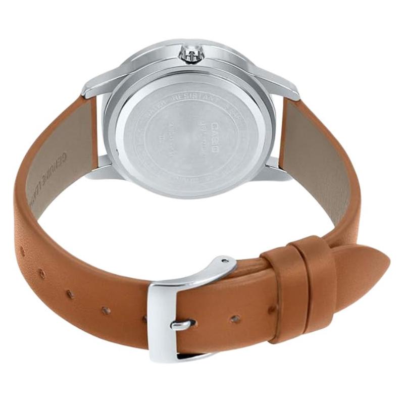 Casio STANDARD series 50 meters waterproof quartz movement leather strap Japanese and Korean watch women's watch gold dial LTP-1358L-5A
