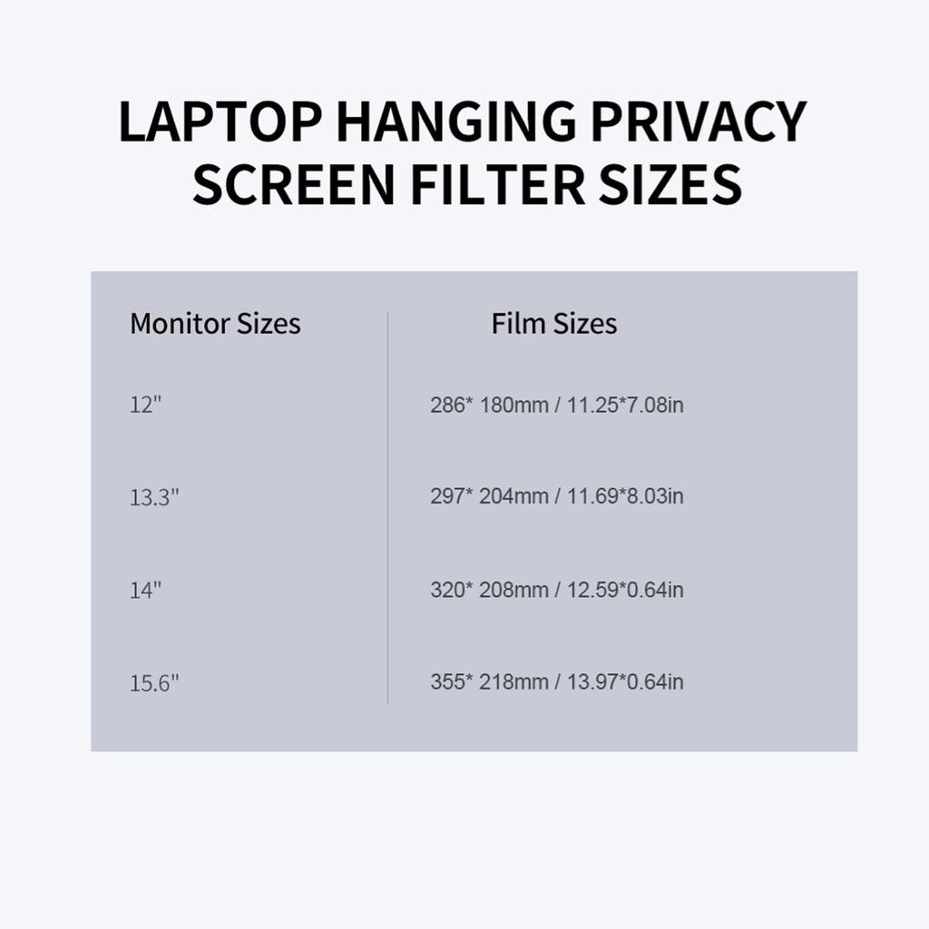 Hanging Screen Filter Anti UV Screen Protector High transmittance Eye Protection Filter Film for 15.6 Laptop