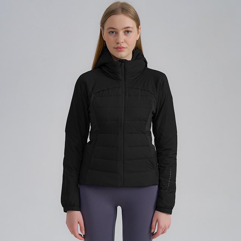 New autumn and winter women's short sports down jacket high-end slim fit, light and warm running yoga jacket