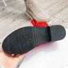 Fashion 2024 Winter Hot Sale Women's Fluffy Bowknot Ball Decor Boots Slip on Casual Chunky Heel Suede Boots Christmas Mid Calf Boots