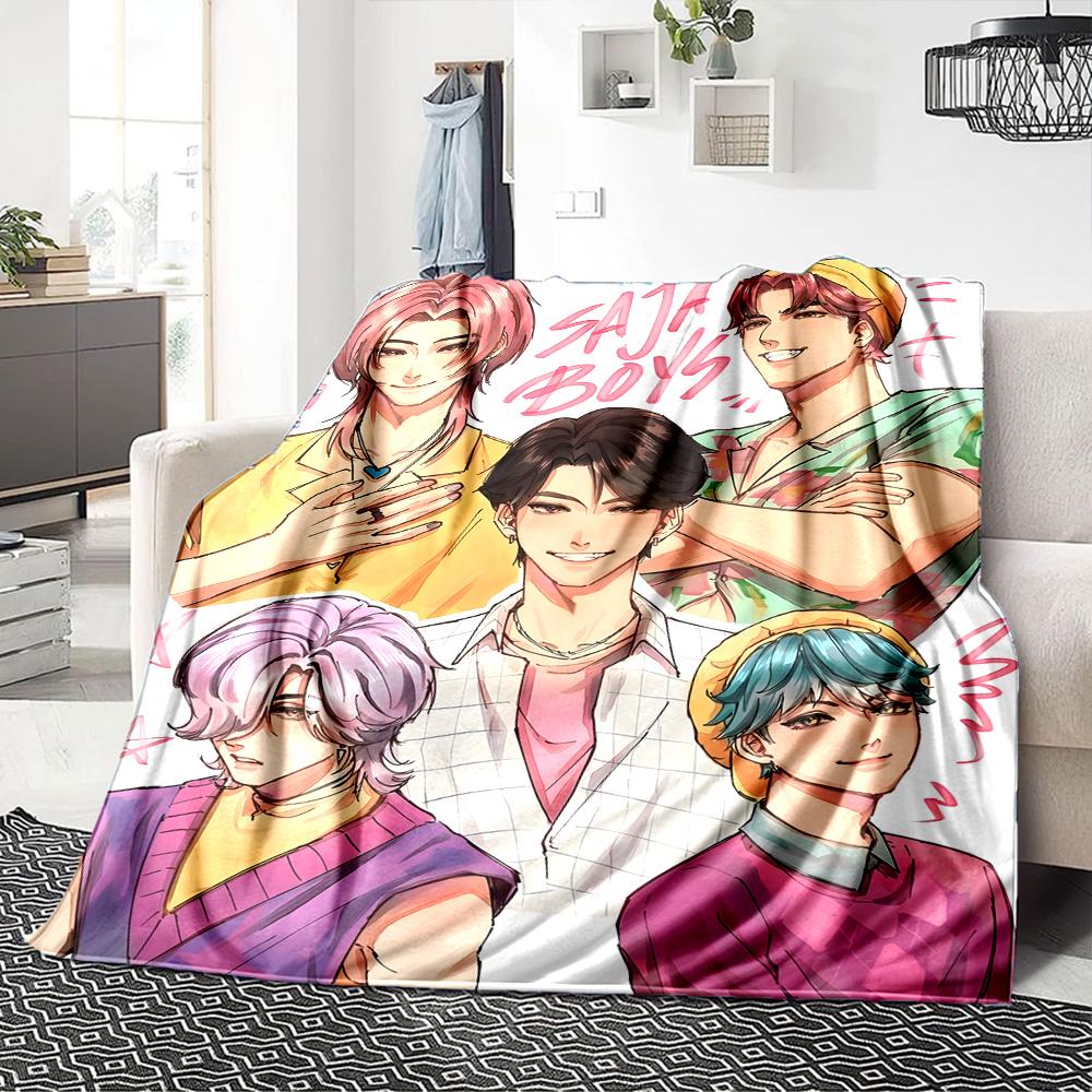 1Pc Fantasy Heroes Unite Blanket For Couch Bed Plush Cozy Fuzzy Blanket Super Soft Warm Blankets For Fall And Winter 0918200