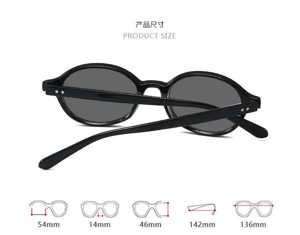 Retro Women's Small Oval Eyeglasses Women Men Rivets Shades Fashion Eyewear Luxury Sun Glasses UV400 Eyewear