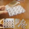 12-Grid Contact Lens Storage Box Transparent Round Portable Travel Contact Lens Case Soak Container Lenses Box For Beauty Pupil