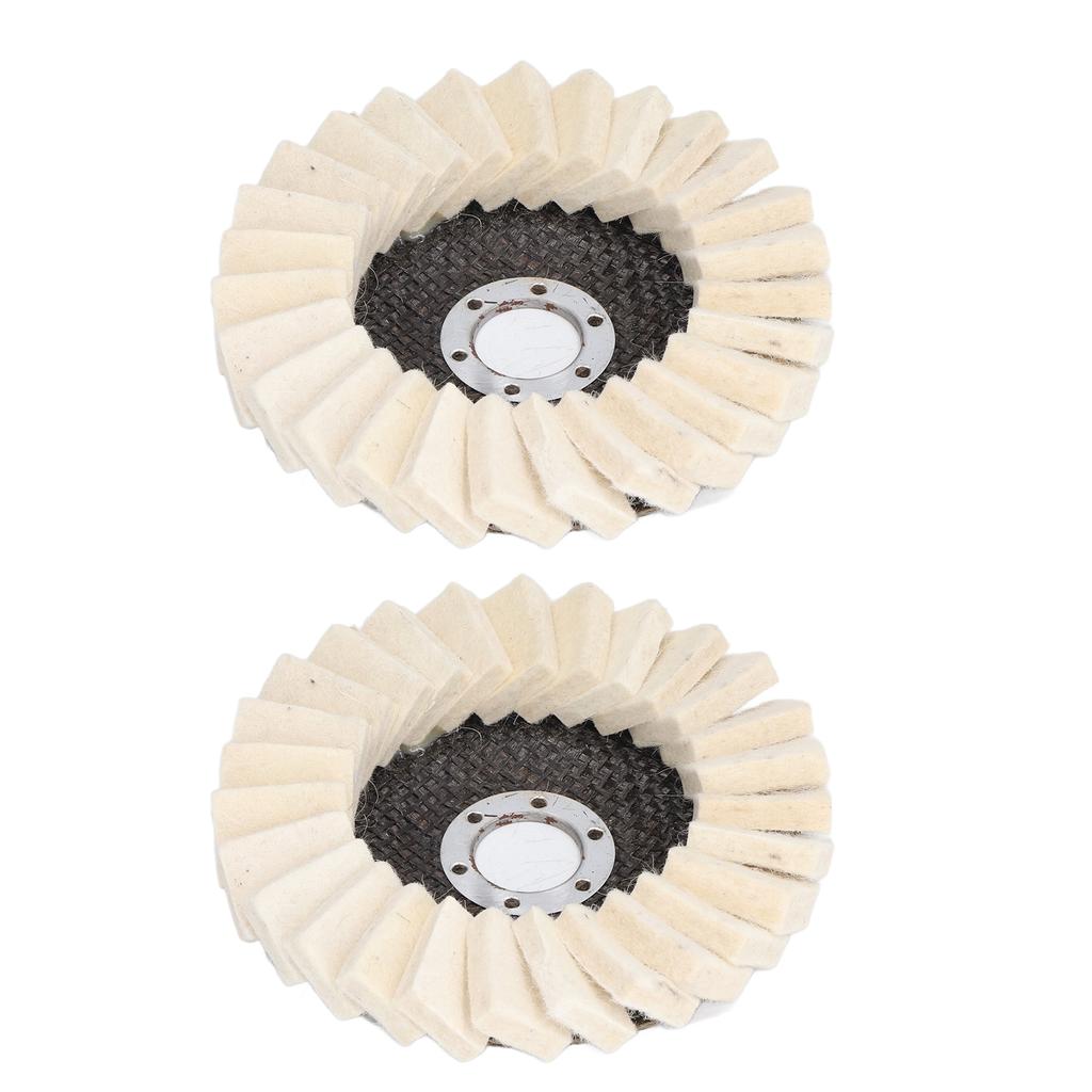 2 Buc. Disc de Slefuit 5in Formă Ondulată Pâslă de Lână Roată de Lustruire Accesorii Polizor Rotativ