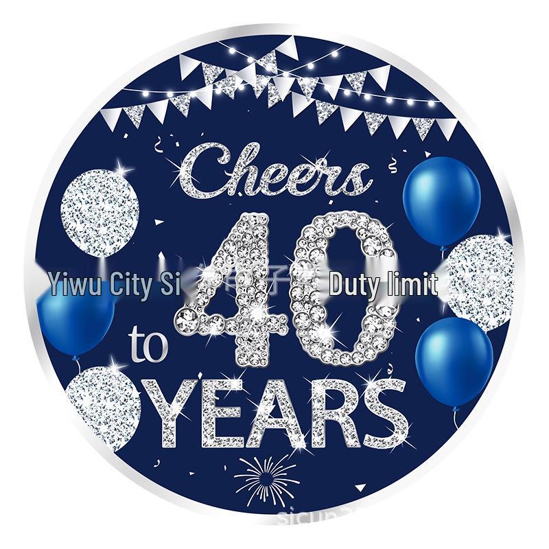 Blue Gold 1st Birthday Party Disposable Tableware Set