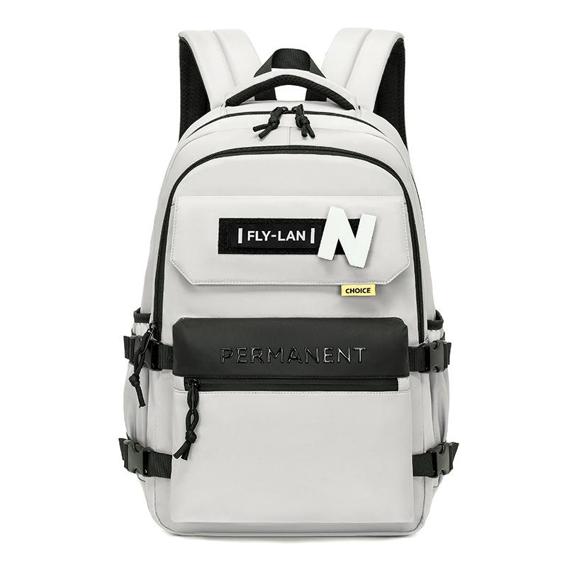 

Студенческий рюкзак, мужская сумка для компьютера, большой вместительный дорожный рюкзак, женский школьный рюкзак для младших и старших классов светло-серый