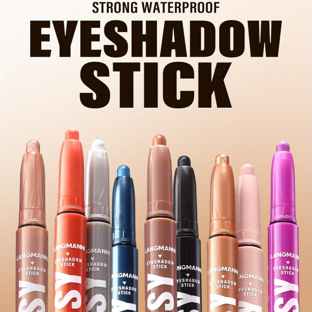 6pcs/set Pearlescent Matte Eyeshadow Stick Set Eyeshadow Pencil Shimmer Pearly Glitter Finish Multicoloured Smudge Proof Eyeshadow Pen Make-Up Stick