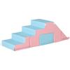 Conjunto de Brinquedos Macios de 2 Peças, Bloco Escalador de Espuma para Bebê para Crianças Pequenas de 1-3 Anos, Rosa Azul