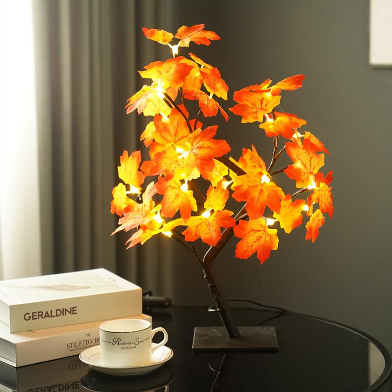 LED Copper Wire Night Light Tree Fairy Lights Home Decoration Night Lamp USB Operated for Bedroom Bedside Table Lamp