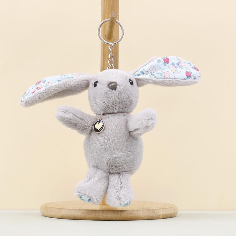 

Lop Ear Plush Bunny Keychain Gift For Kids And Teens Gray Rabbit