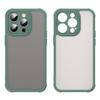 For iPhone 14 Pro Case Drop Proof Airbags Frosted Translucent PC + TPU Phone Back Cover