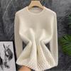 Woolen Cashmere Sweater Women Three-Dimensional Hollow Out Round Neck Jumper Knit Sweater Autumn Fashion Top