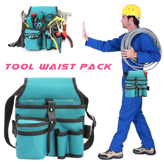 Oxford Fabric Electrician Tool Waist Bag Organizer Wrench Hardware Storage Pouch
