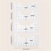 Transparent Acrylic T-shirt Alignment Ruler, Clothing Graphic Ruler, Front and Back Measurement, Sewing Guide Tools, 4 Pcs