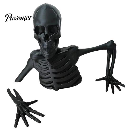 Luminous Bone Art for Landscaping Halloween Planter Skeleton Ornament, Glow-in-The-Dark Figurine, Break Through The Fluorescent Decor Night Soil Human