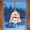 Creative Graffiti Wood Shapes 10Pcs 2D Wooden Christmas Ornaments, Blank DIY Craft Hanging Tags, Unfinished Blanks Tree Decorations, Slices