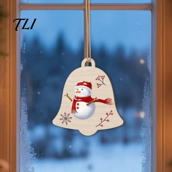 Creative Graffiti Wood Shapes 10Pcs 2D Wooden Christmas Ornaments, Blank DIY Craft Hanging Tags, Unfinished Blanks Tree Decorations, Slices