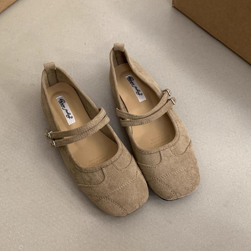 Fashion SUOJIALUN 2025 New Brand Women Flat Shoes Fashion Round Toe Mary Jane Shoes Soft Flat Heel Ladies Elegant Dress Single Shoes